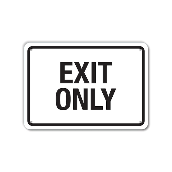 Lyle COVID Aluminum Sign, Exit Only, 10x7 Reflective, LCUV-0039